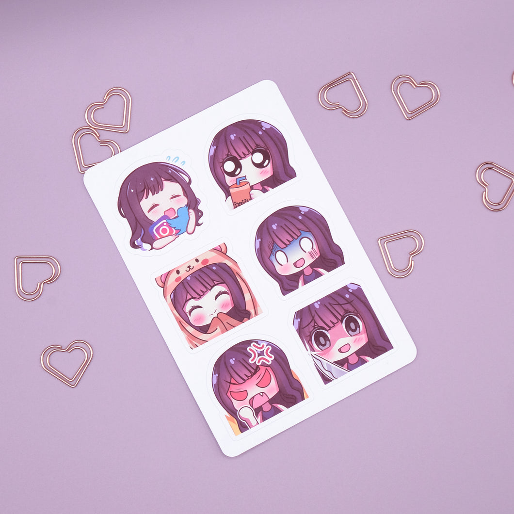 Kitty Stickers Transparent